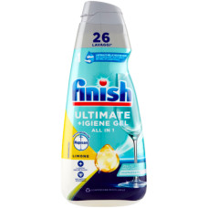 Засіб для миття посуду в посудомийних машинах  Finish Ultimate + Igiene Gel Napisan Lemon дезинфікуючий з ароматом лимонк 26 доз 560 ml